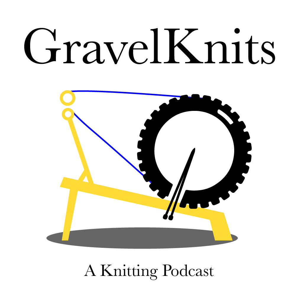 Gravel Knits spinning wheel logo