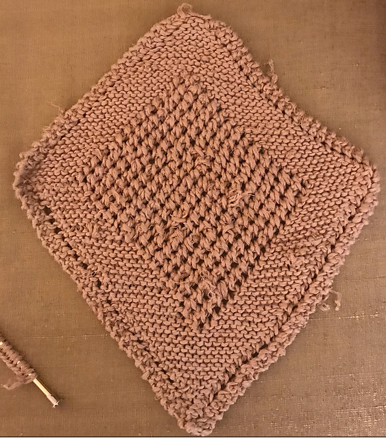 Diagonal Knit Dishcloth for Jessalyn – Gravel Knits